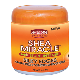 African Pride Shea Miracle Silky Edges Anti-Frizz Conditioning Gel 6oz