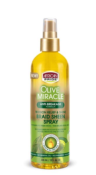 African Pride Olive Oil Sheen Spray for Braids
